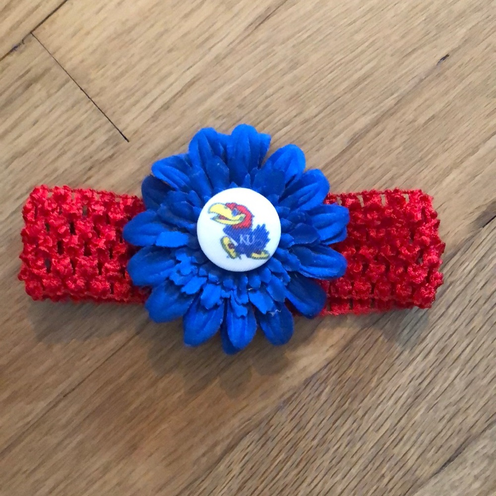 Rock chalk jay hawk infant headband